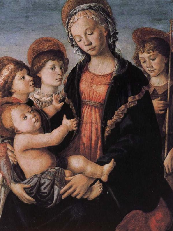 Sandro Botticelli Our Lady of Angels with the two sub oil painting image